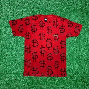 Vintage Stussy Graphic Tee Shirt Short Sleeve Money
